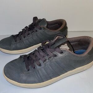 K-Swiss Men's Charcoal and Cream Sneakers